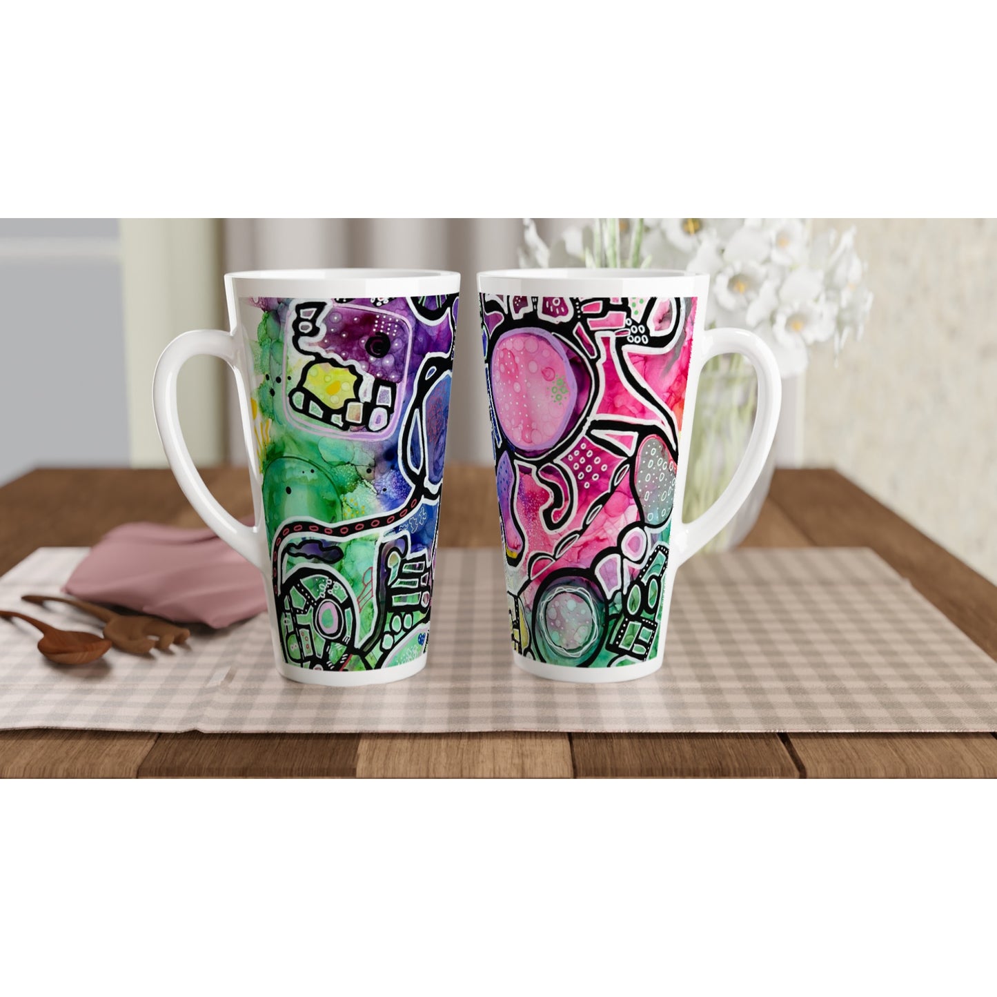 White Latte 17oz Ceramic Mug - Urban Funk