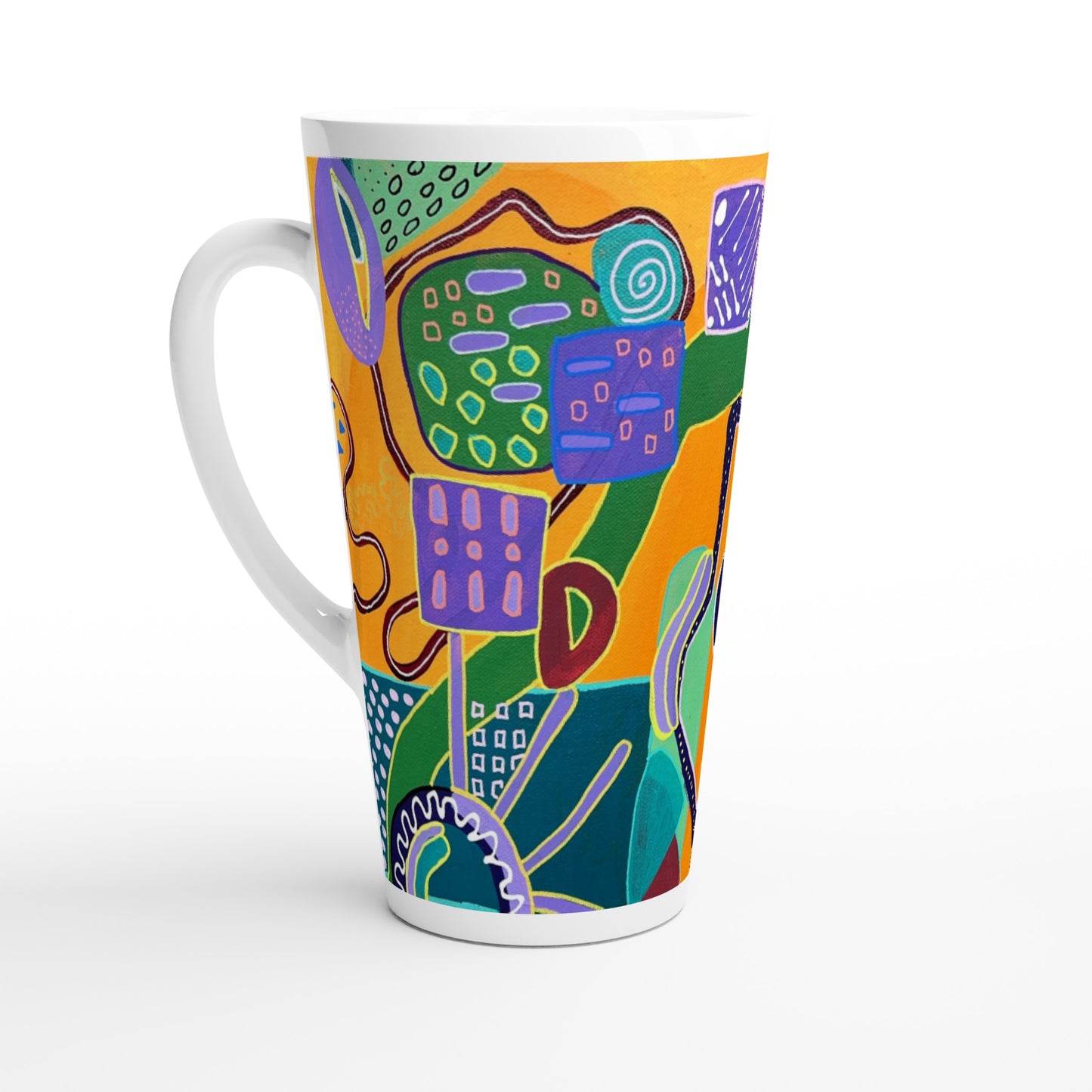 White Latte 17oz Ceramic Mug - Reinventing Myself