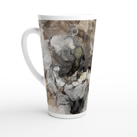 White Latte 17oz Ceramic Mug - When the Darkness Subsides