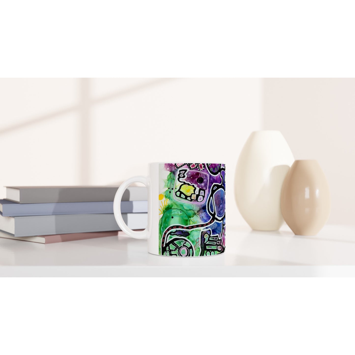 White 11oz Ceramic Mug - Urban Funk