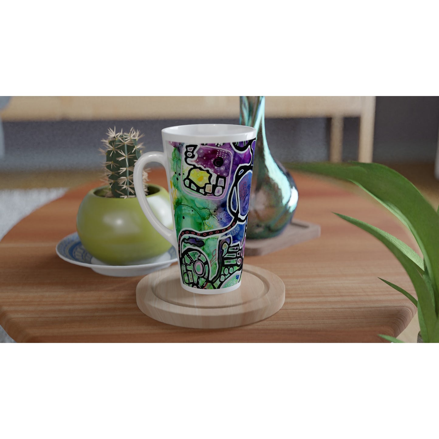 White Latte 17oz Ceramic Mug - Urban Funk