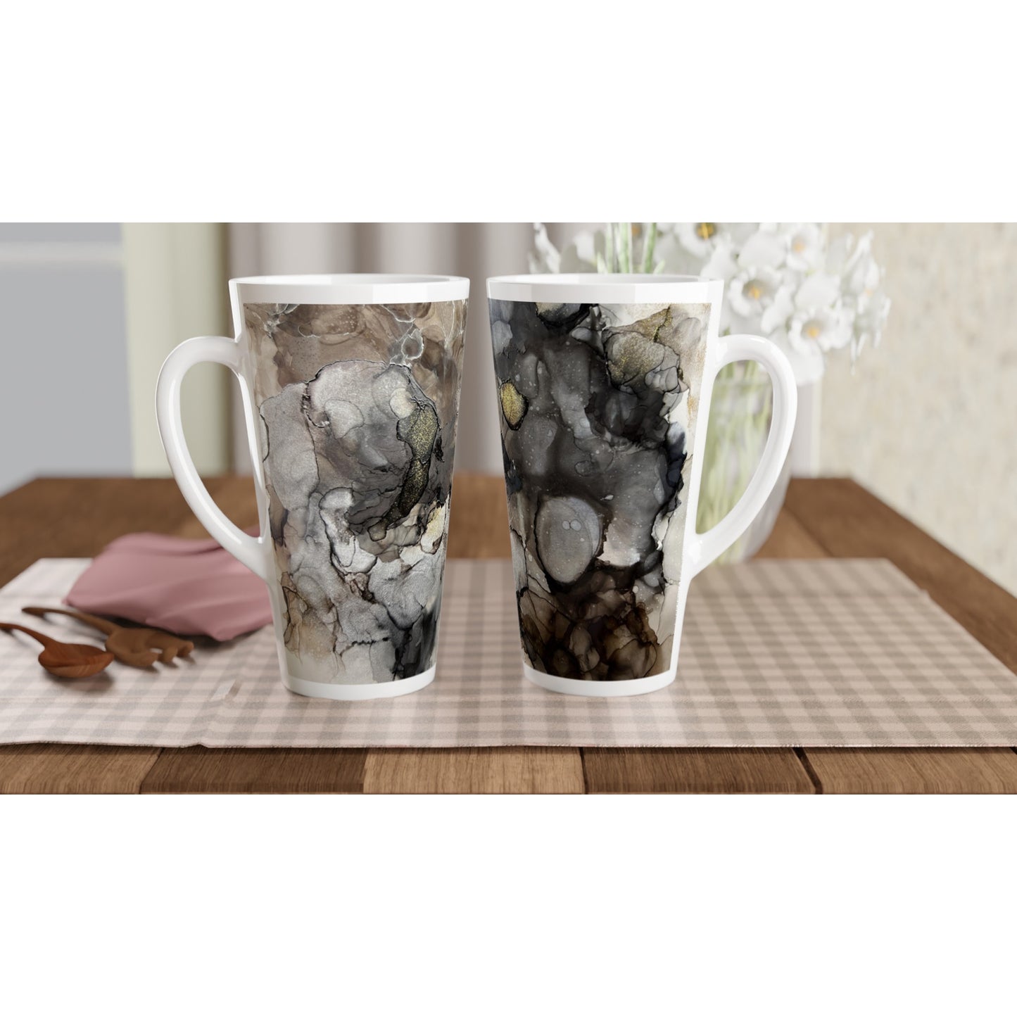 White Latte 17oz Ceramic Mug - When the Darkness Subsides