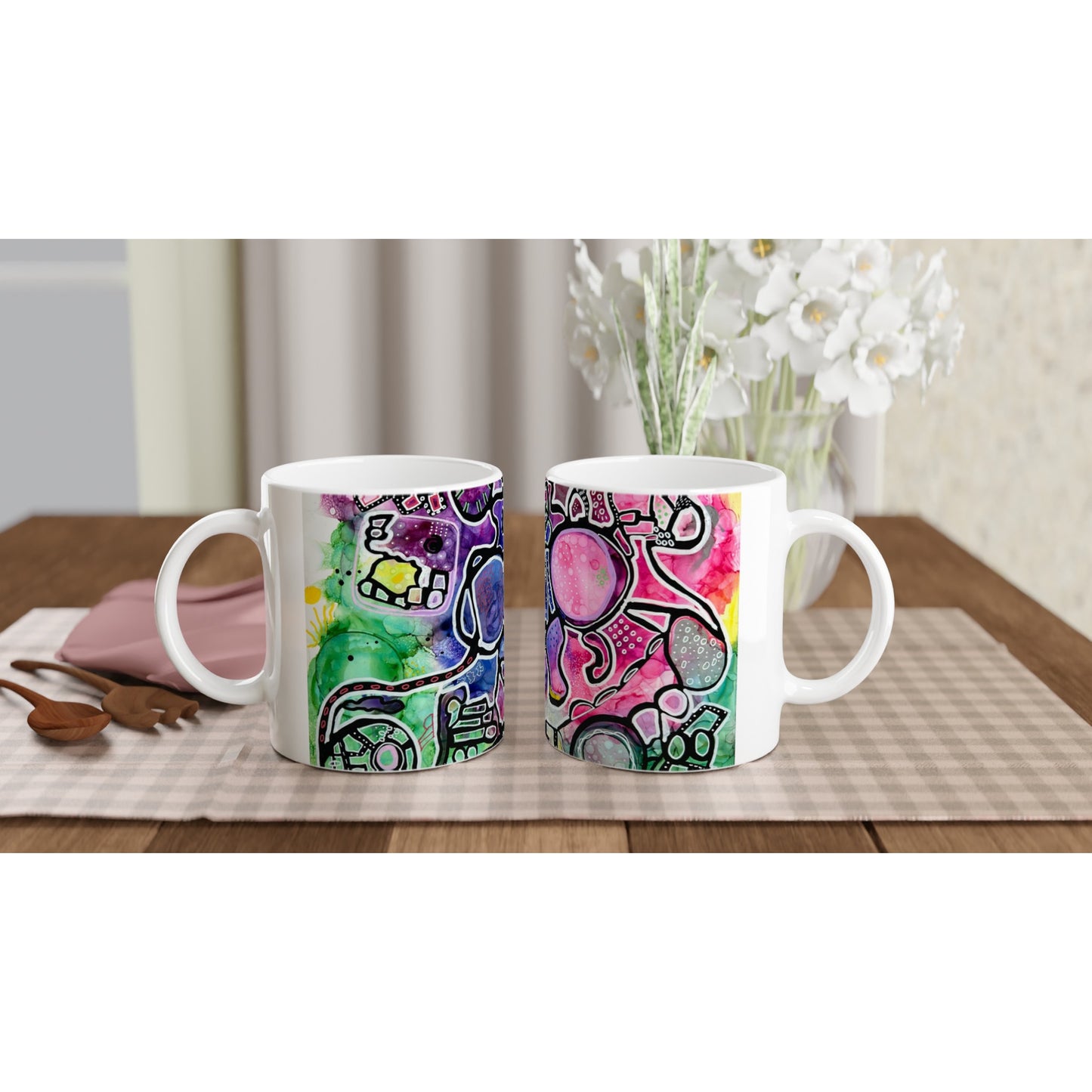 White 11oz Ceramic Mug - Urban Funk