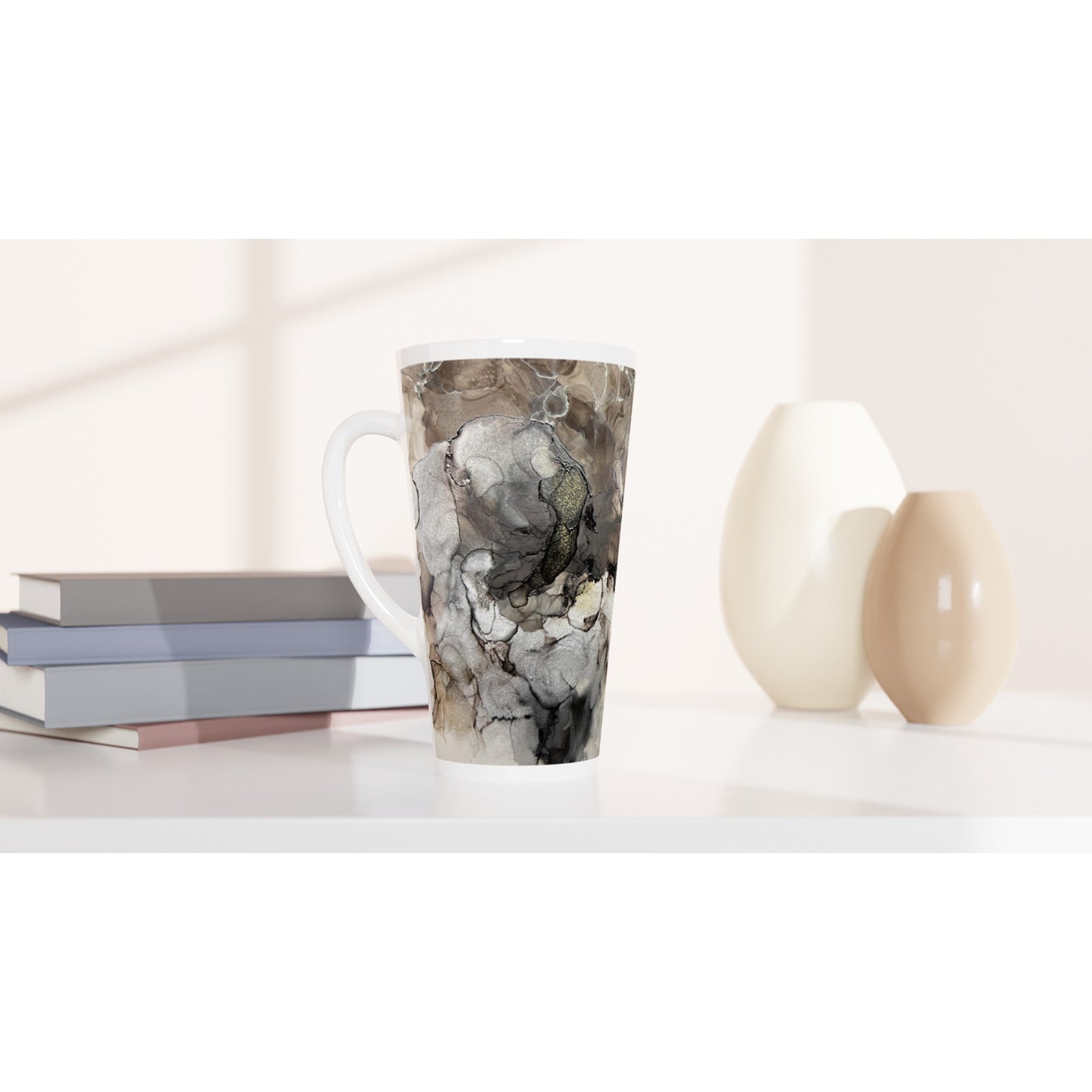 White Latte 17oz Ceramic Mug - When the Darkness Subsides