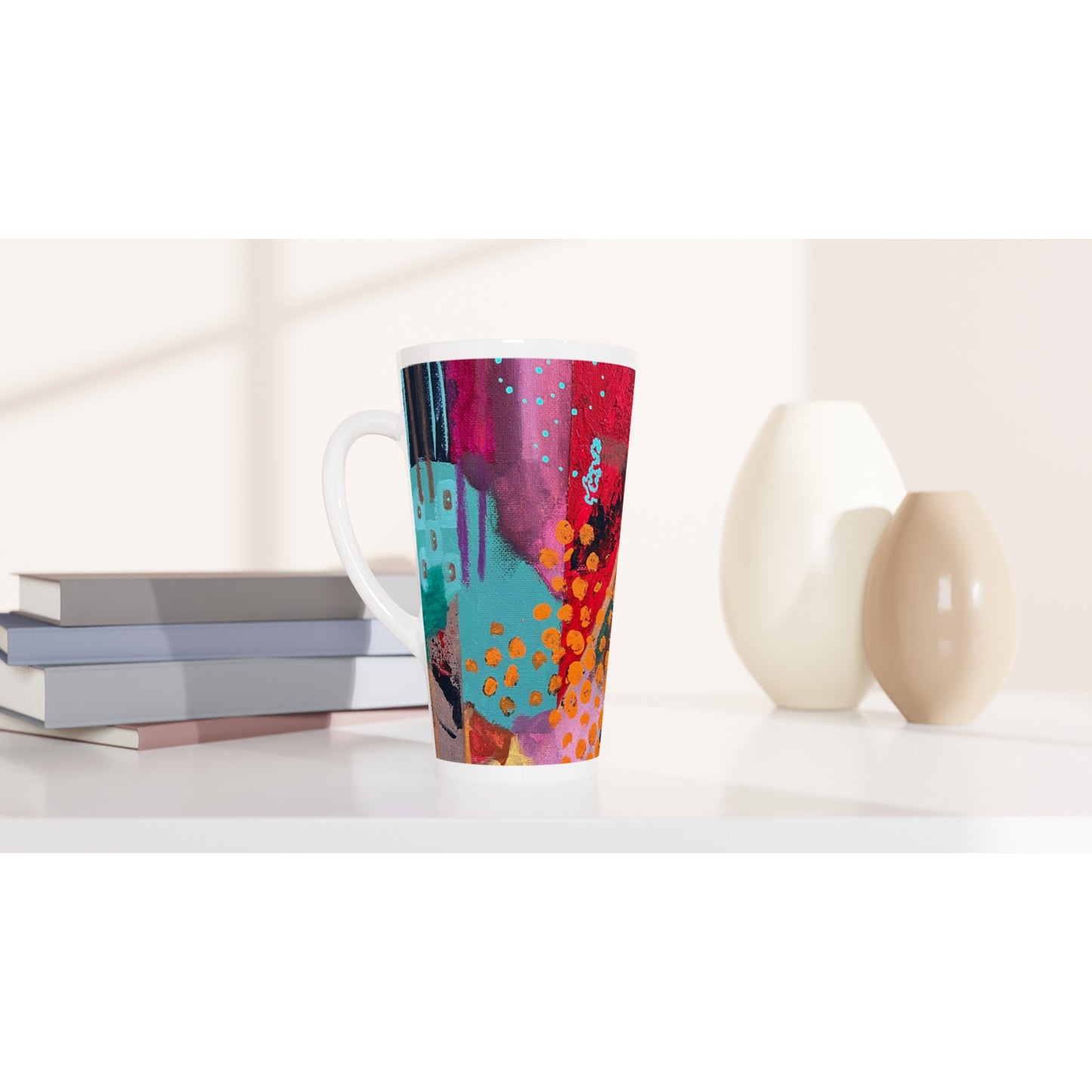 White Latte 17oz Ceramic Mug - Journeys of the Mind