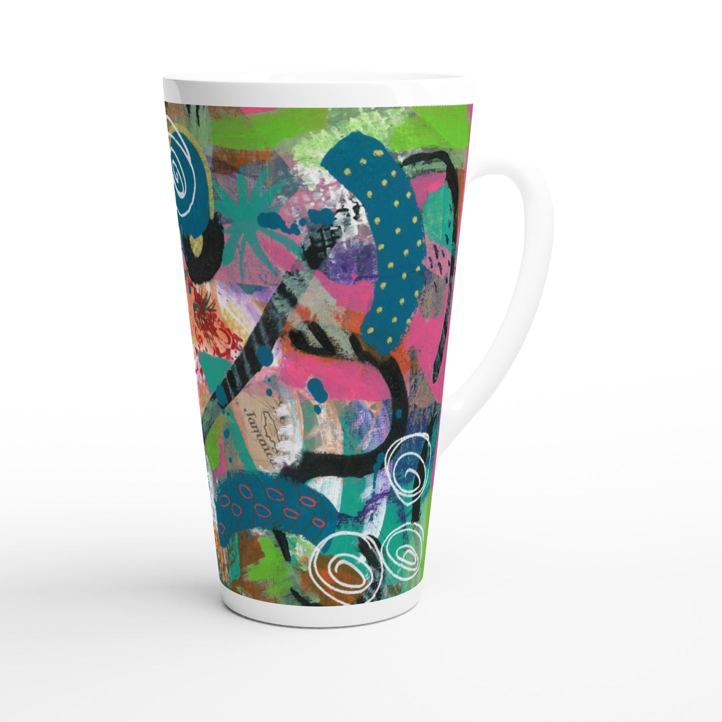 White Latte 17oz Ceramic Mug - Island Vibes