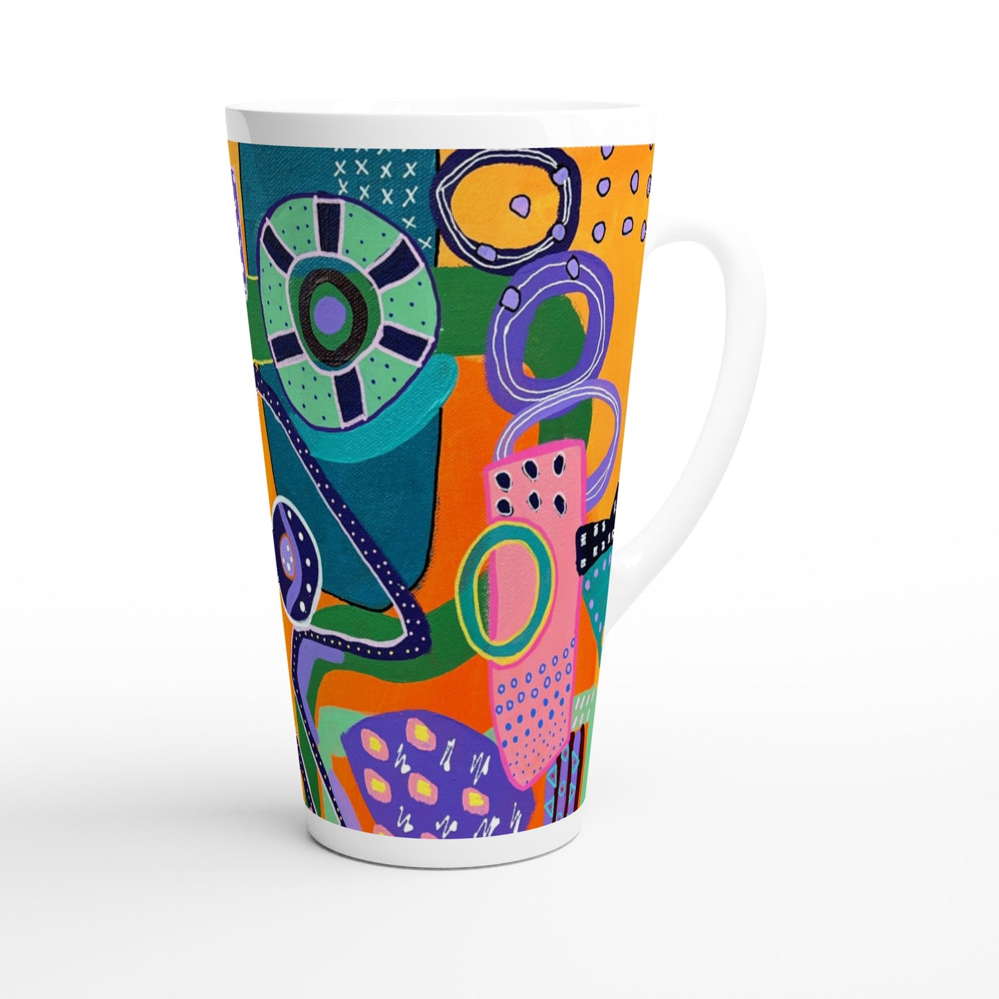 White Latte 17oz Ceramic Mug - Reinventing Myself