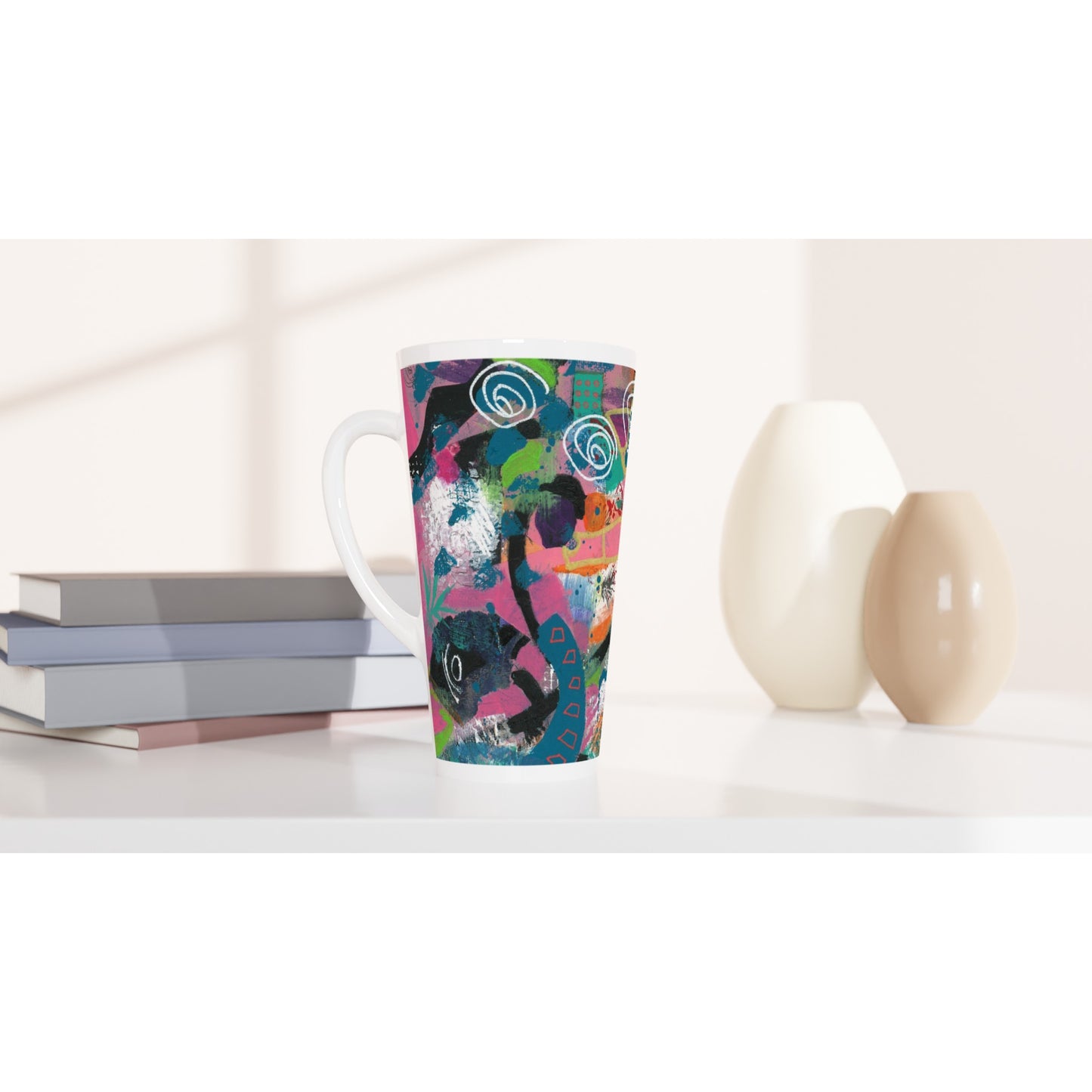 White Latte 17oz Ceramic Mug - Island Vibes