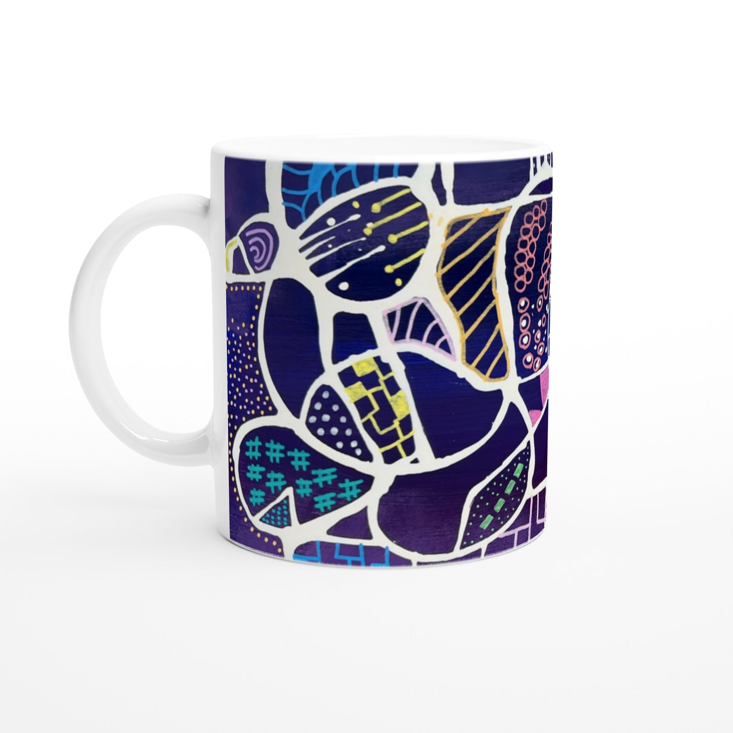 White 11oz Ceramic Mug - Far Away Places