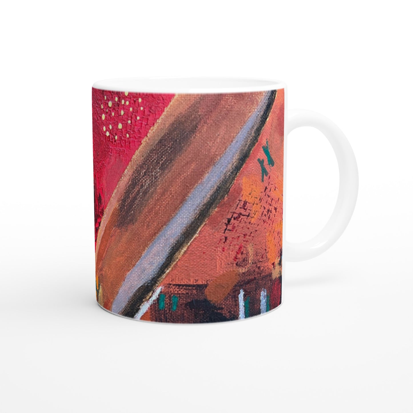 White 11oz Ceramic Mug - Journeys of the Mind