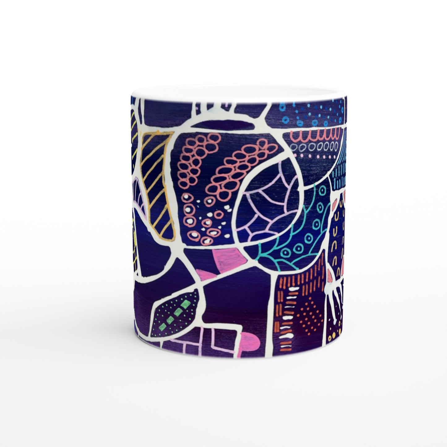 White 11oz Ceramic Mug - Far Away Places