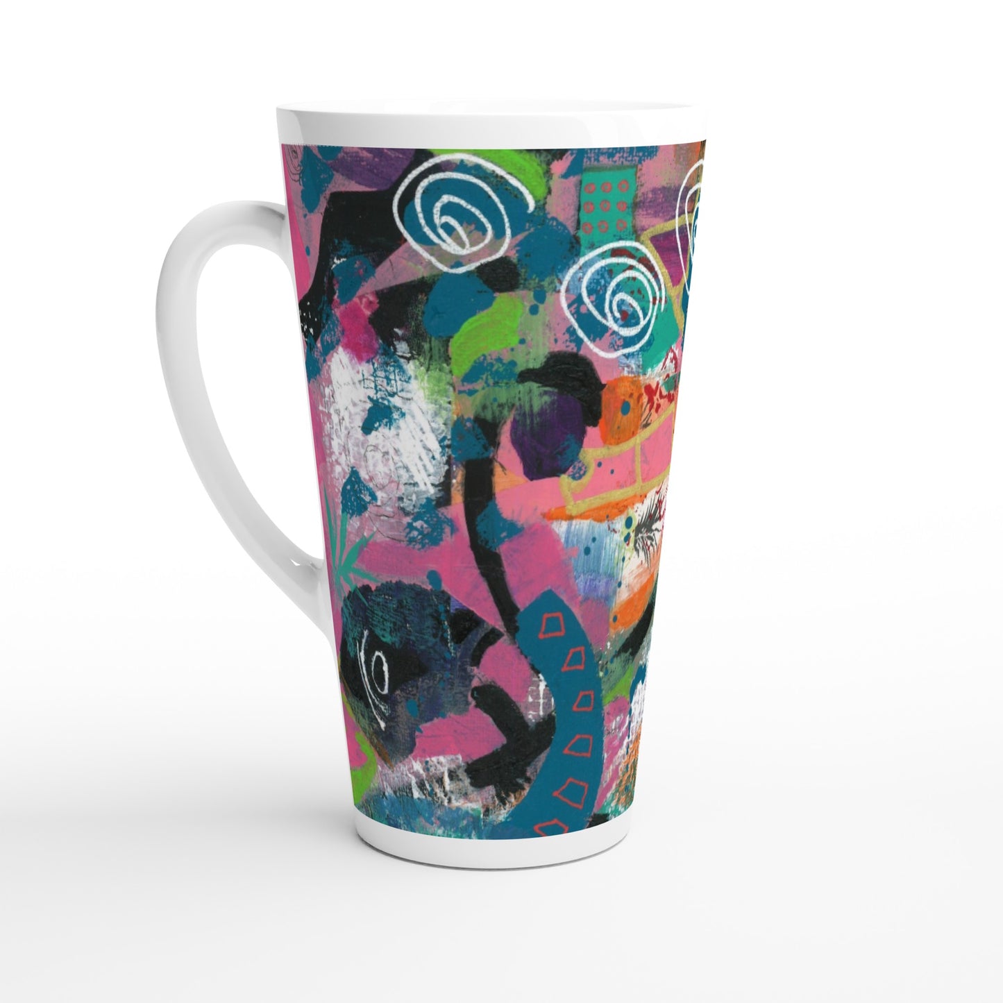 White Latte 17oz Ceramic Mug - Island Vibes