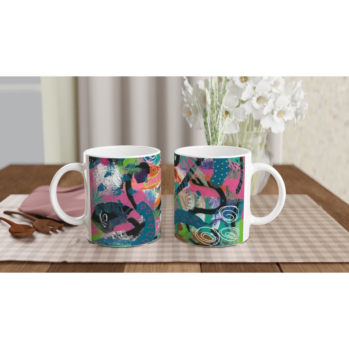 White 11oz Ceramic Mug - Island Vibes