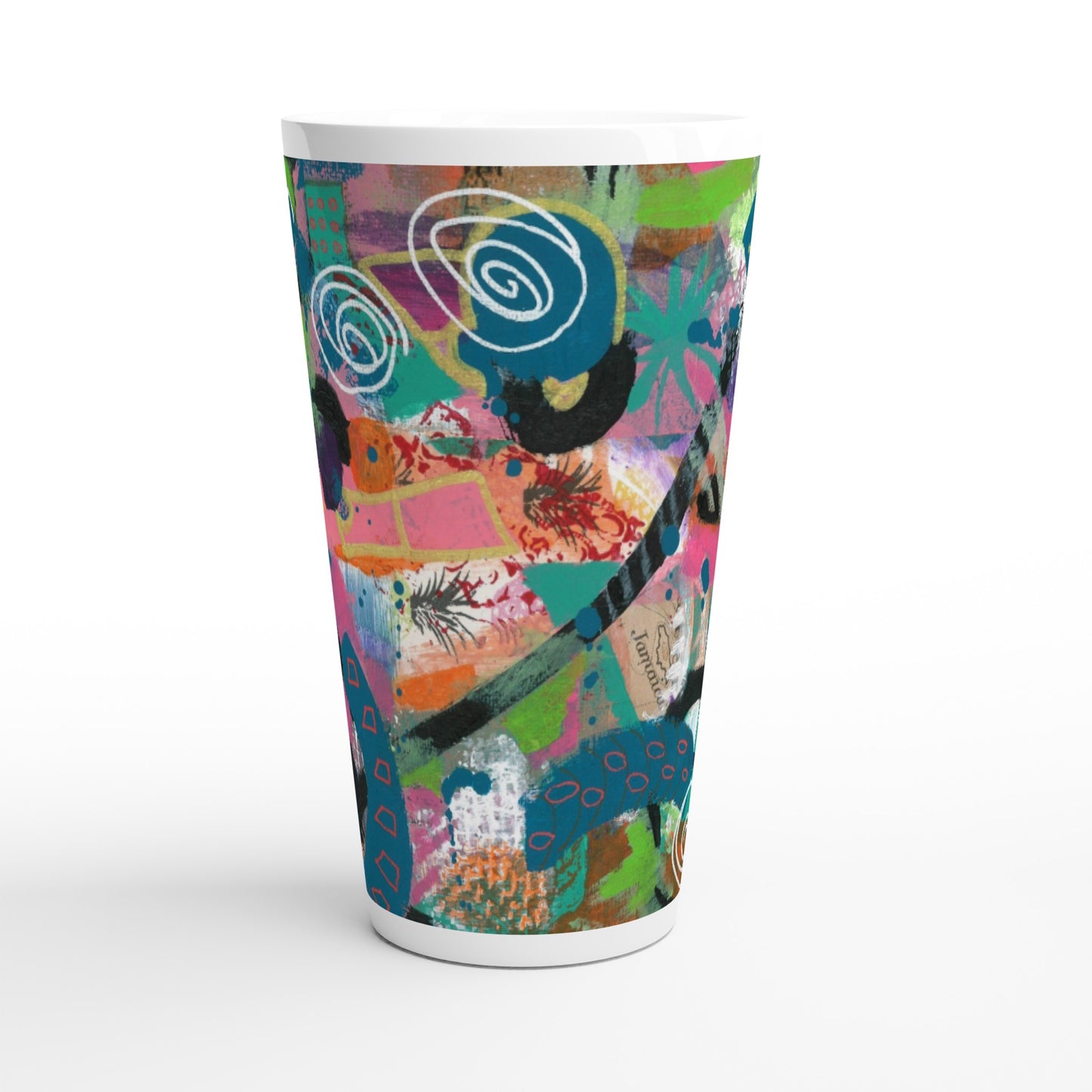 White Latte 17oz Ceramic Mug - Island Vibes