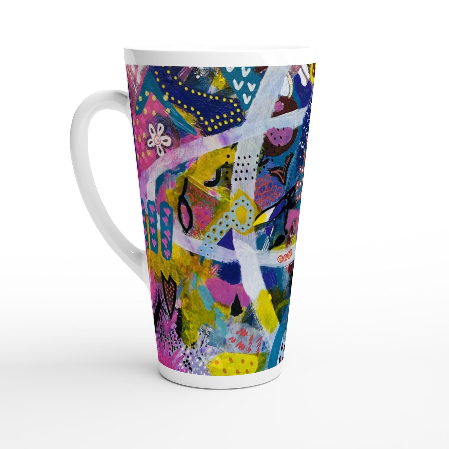 White Latte 17oz Ceramic Mug - Finding my Way