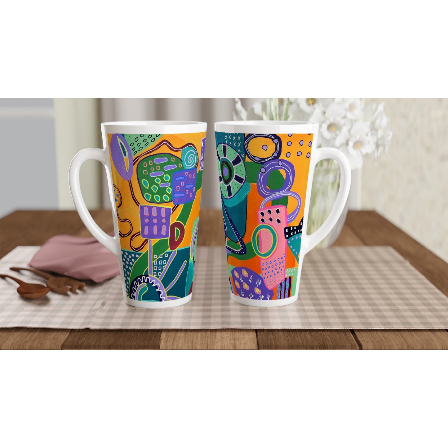 White Latte 17oz Ceramic Mug - Reinventing Myself