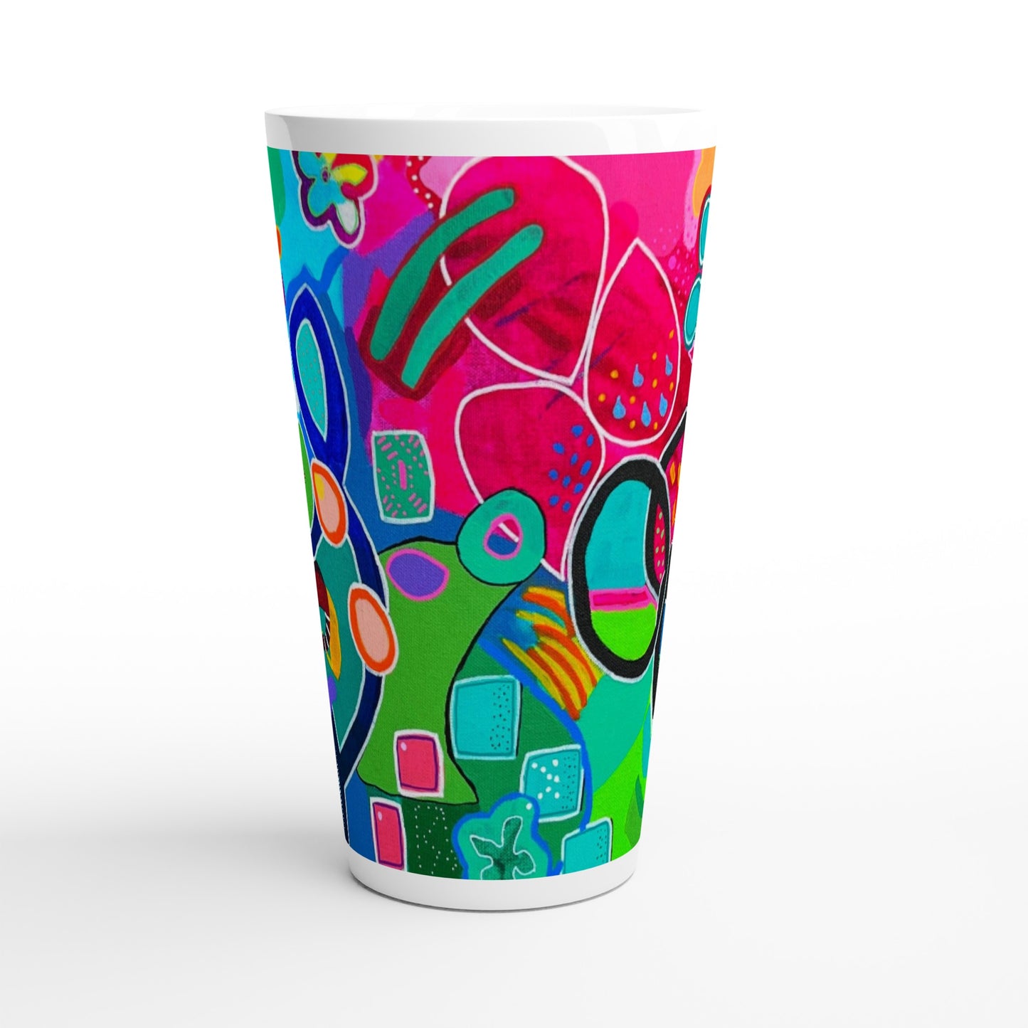 White Latte 17oz Ceramic Mug - A Spring in My Step