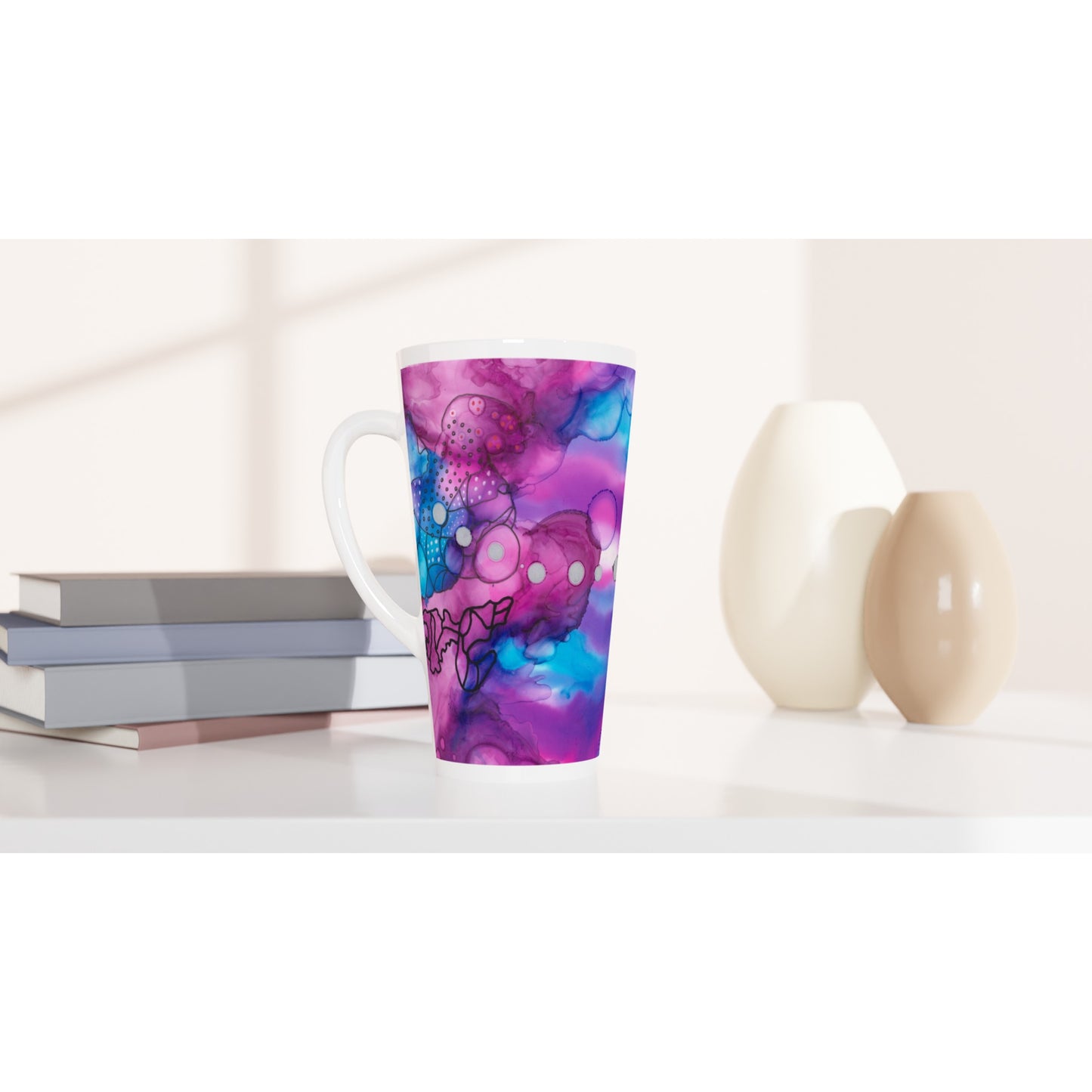 White Latte 17oz Ceramic Mug - Meet Me in the Middle