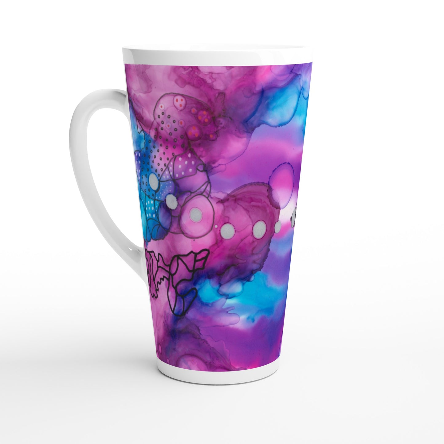 White Latte 17oz Ceramic Mug - Meet Me in the Middle