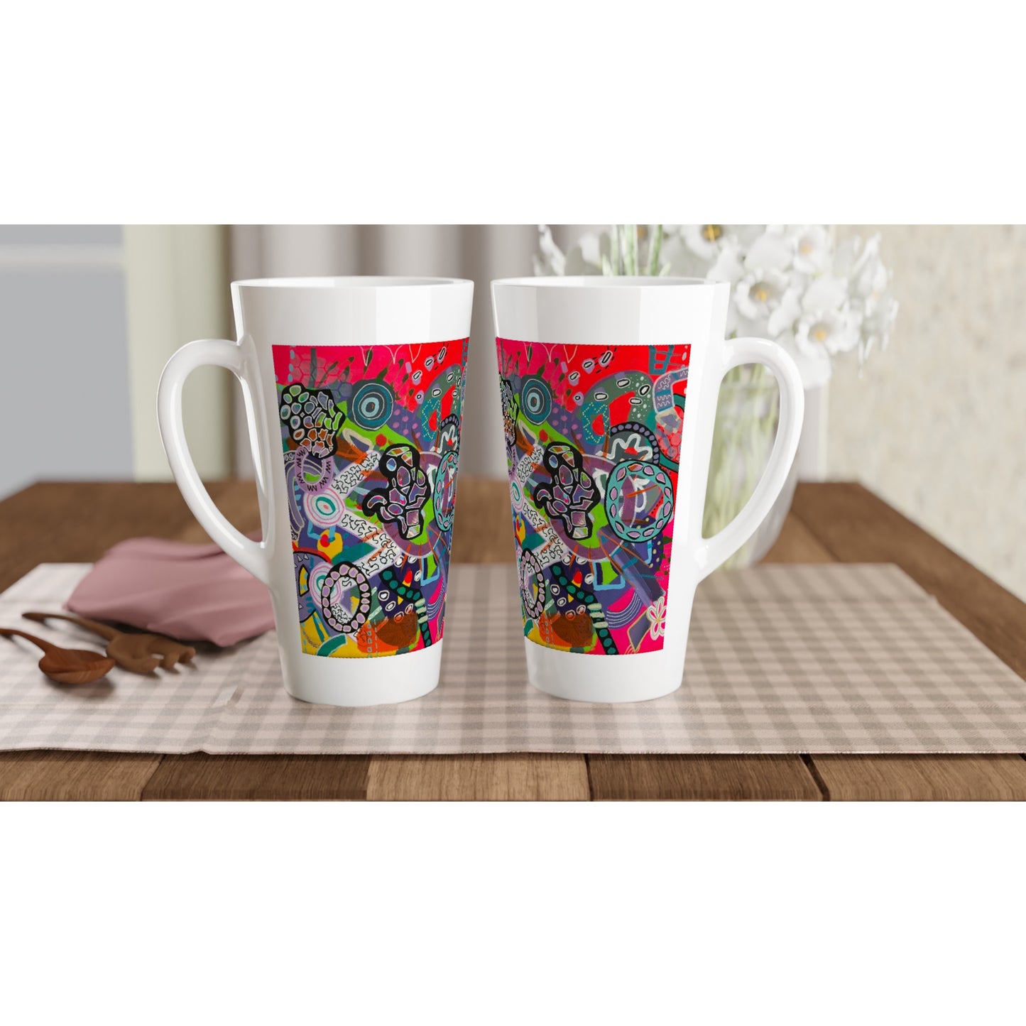 White Latte 17oz Ceramic Mug - A Flash of Brilliance